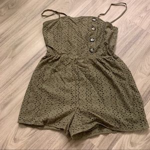 Sky and Sparrow Olive Romper
